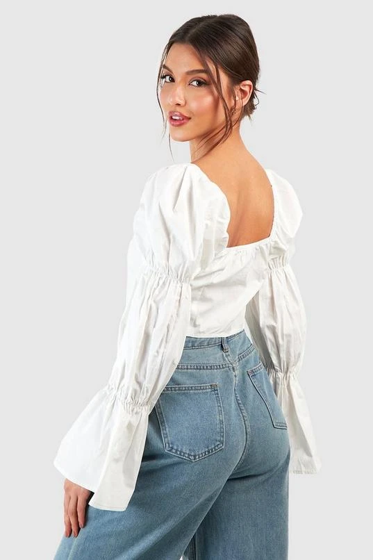 BOOHOO Cotton Hook And Eye Detail Corset 2 BOOHOO Cotton Hook And Eye Detail Corset - Image 2