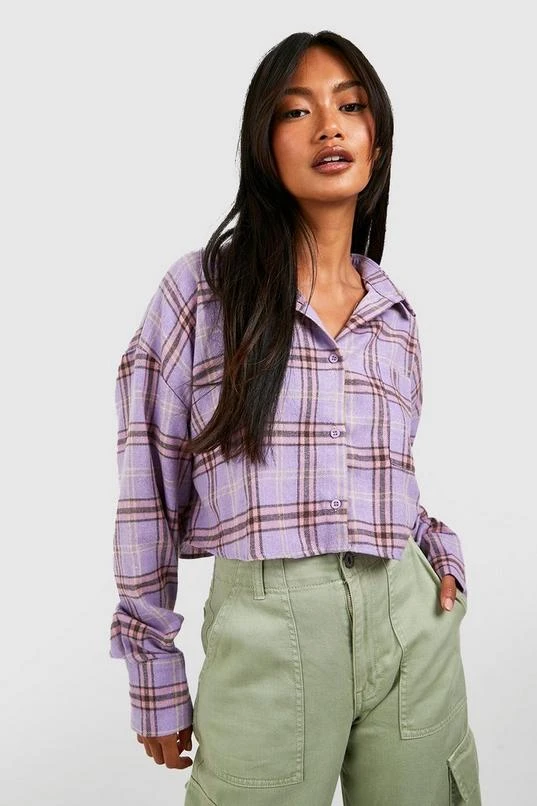 BOOHOO Check Cropped Shirt 1 BOOHOO Check Cropped Shirt