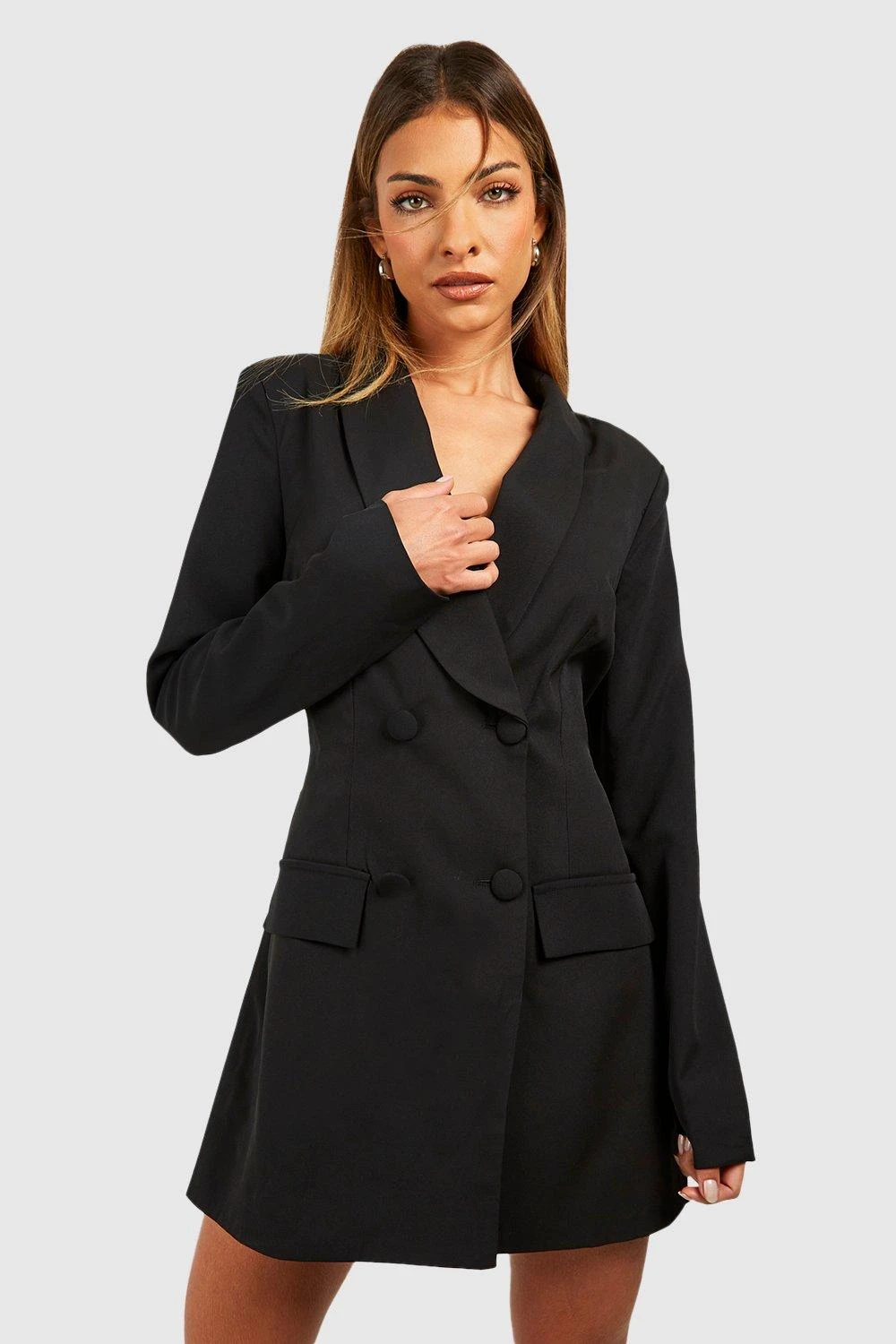 BOOHOO Open Bow Back Tailored Blazer Dress 6 BOOHOO Open Bow Back Tailored Blazer Dress - Image 6