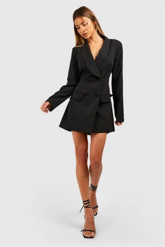 BOOHOO Open Bow Back Tailored Blazer Dress 3 BOOHOO Open Bow Back Tailored Blazer Dress - Image 3