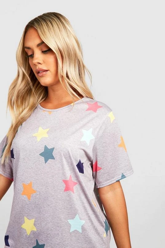 BOOHOO Plus Star Print Nightgown 4 BOOHOO Plus Star Print Nightgown - Image 4