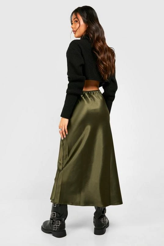 BOOHOO Lingerie Trim Satin Slip Maxi Skirt 2 BOOHOO Lingerie Trim Satin Slip Maxi Skirt - Image 2
