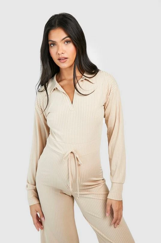 BOOHOO Maternity Collared Wide Leg Loungewear Jumpsuit 4 BOOHOO Maternity Collared Wide Leg Loungewear Jumpsuit - Image 4