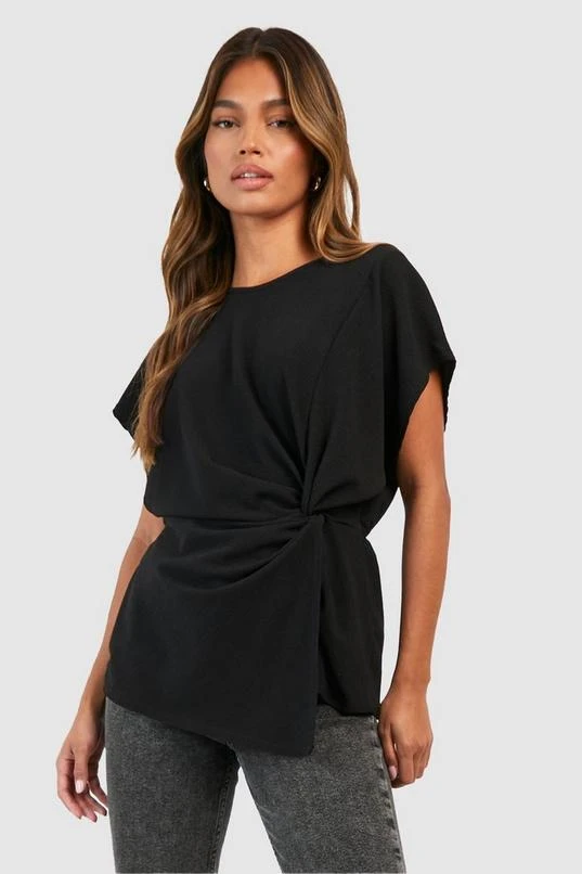 BOOHOO Crinkle Knot Detail Blouse 1 BOOHOO Crinkle Knot Detail Blouse