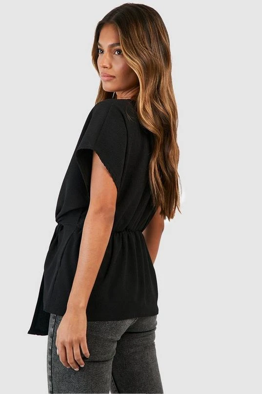 BOOHOO Crinkle Knot Detail Blouse 2 BOOHOO Crinkle Knot Detail Blouse - Image 2