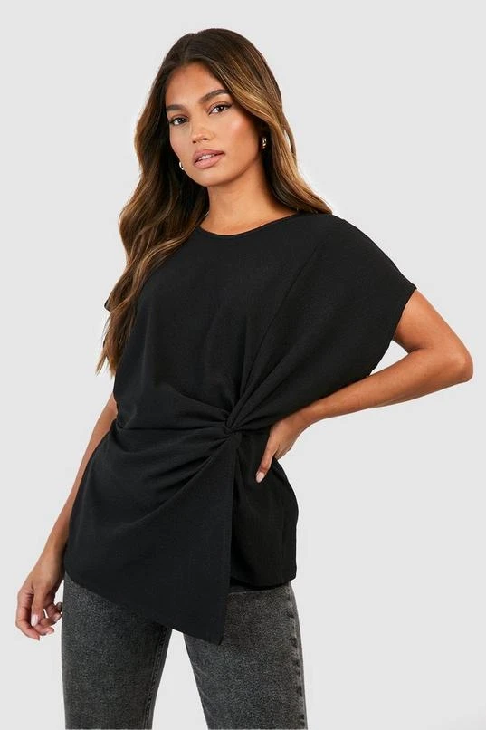 BOOHOO Crinkle Knot Detail Blouse 3 BOOHOO Crinkle Knot Detail Blouse - Image 3