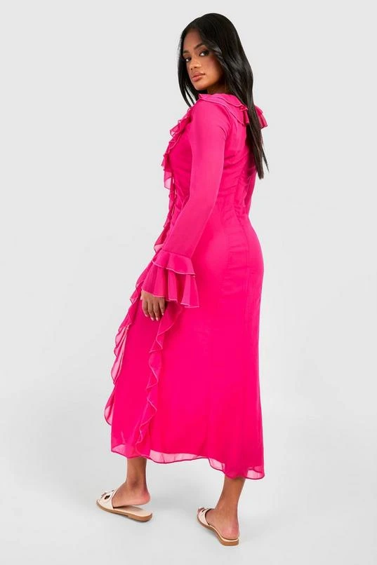 BOOHOO Ruffle Detail Midaxi Dress 2 BOOHOO Ruffle Detail Midaxi Dress - Image 2