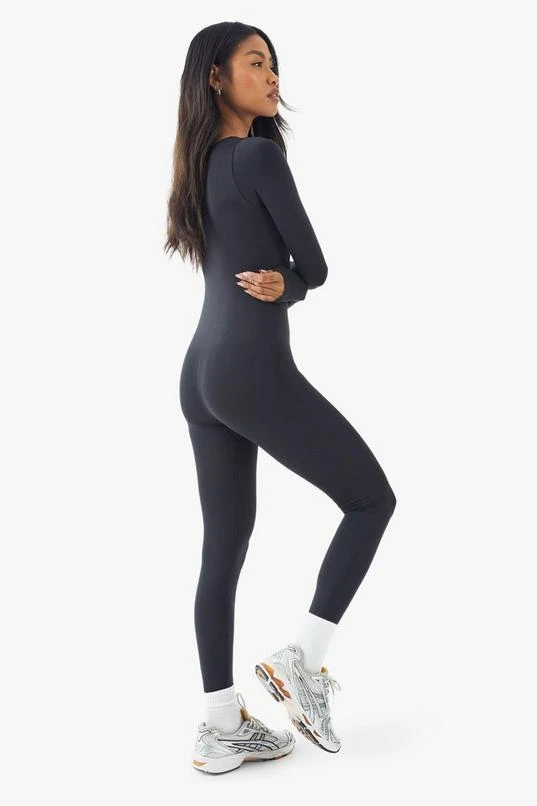 BOOHOO Seamless Sculpt Waist Plunge Long Sleeve Unitard 2 BOOHOO Seamless Sculpt Waist Plunge Long Sleeve Unitard - Image 2