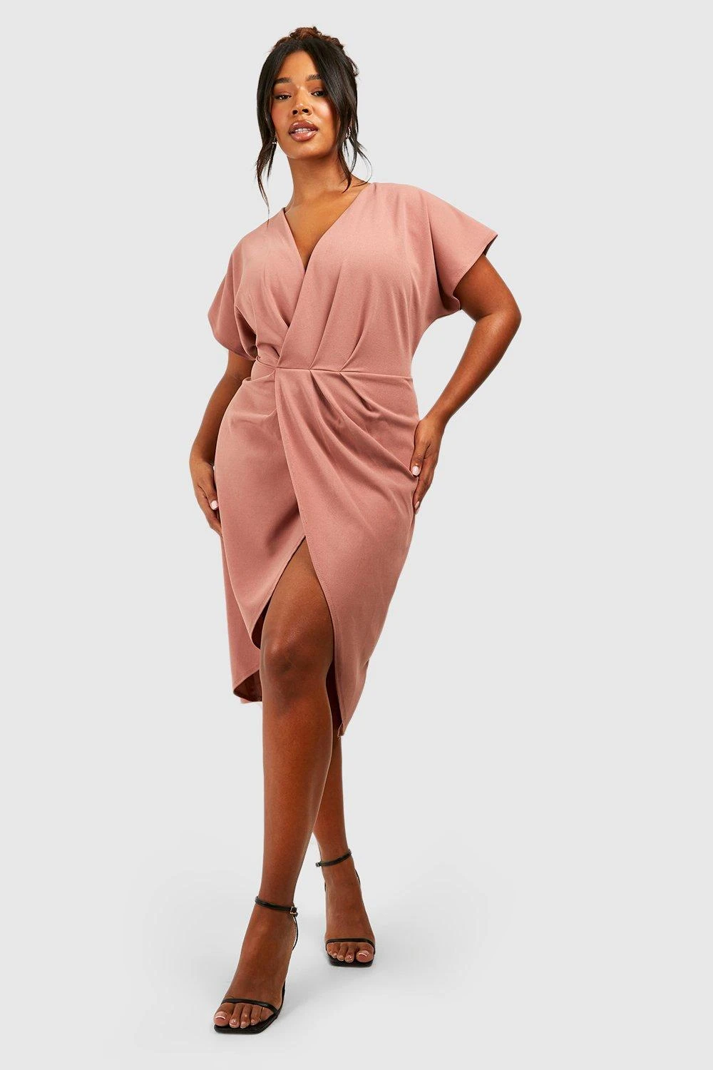 BOOHOO Plus Wrap Front Midi Dress 5 BOOHOO Plus Wrap Front Midi Dress - Image 5
