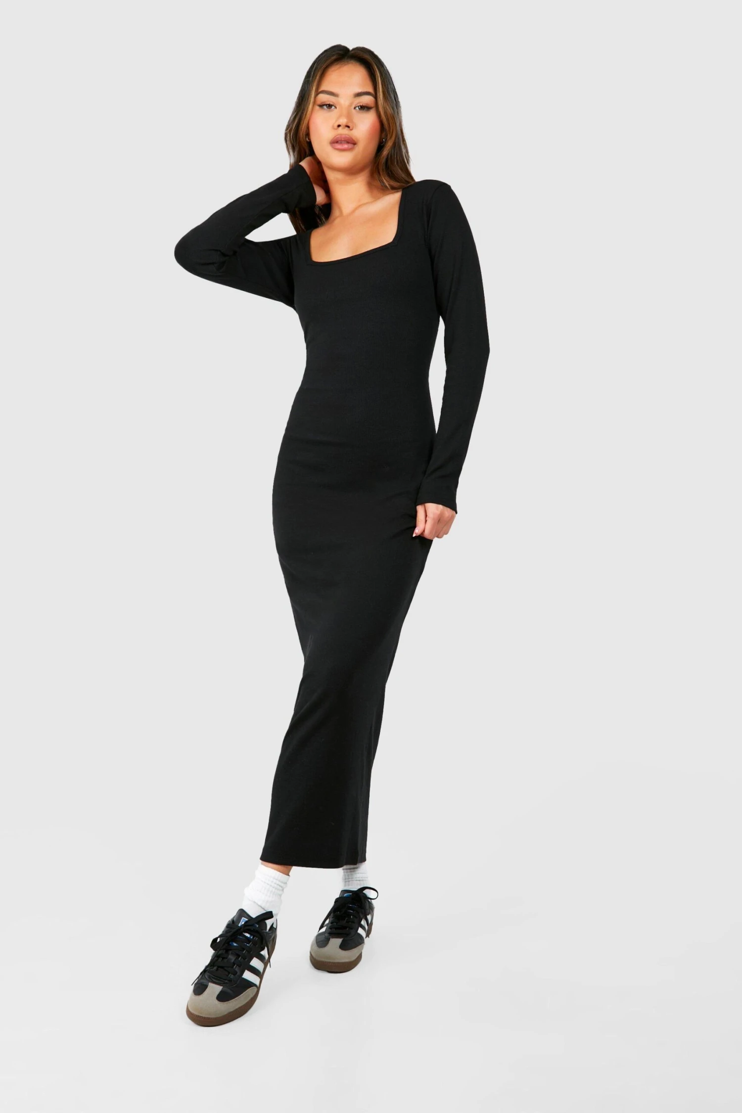 BOOHOO Square Neck Long Sleeve Maxi Dress 5 BOOHOO Square Neck Long Sleeve Maxi Dress - Image 5