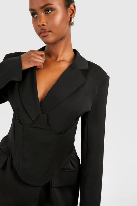 BOOHOO Corset Waist Detail Blazer Dress 4 BOOHOO Corset Waist Detail Blazer Dress - Image 4