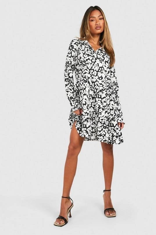 BOOHOO Floral Smock Shirt Dress 3 BOOHOO Floral Smock Shirt Dress - Image 3