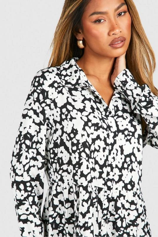 BOOHOO Floral Smock Shirt Dress 4 BOOHOO Floral Smock Shirt Dress - Image 4
