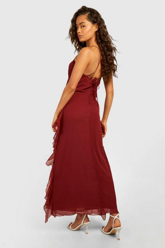 BOOHOO Crinkle Midaxi Slip Dress 2 BOOHOO Crinkle Midaxi Slip Dress - Image 2