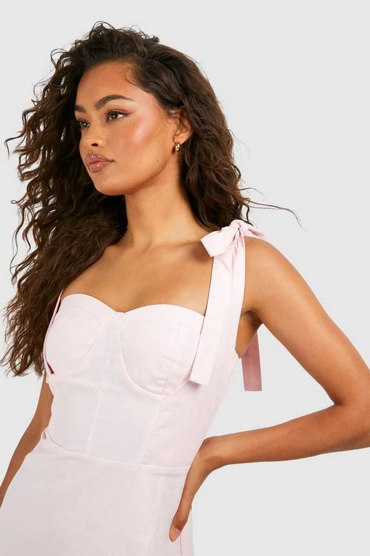 BOOHOO Tie Strap Corset Mini Dress 4 BOOHOO Tie Strap Corset Mini Dress - Image 4