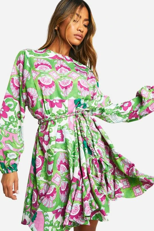 BOOHOO Godet Mini Dress 4 BOOHOO Godet Mini Dress - Image 4