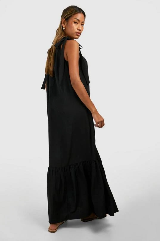 BOOHOO Seersucker Tier Hem Maxi Dress 2 BOOHOO Seersucker Tier Hem Maxi Dress - Image 2