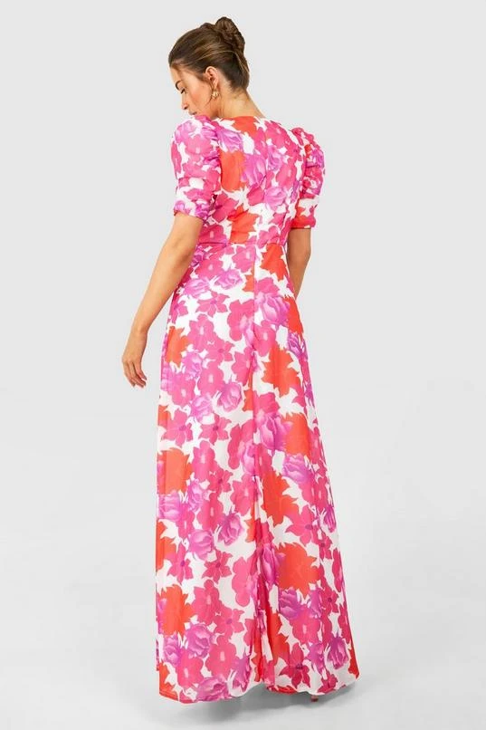 BOOHOO Floral Print Wrap Maxi Dress 2 BOOHOO Floral Print Wrap Maxi Dress - Image 2