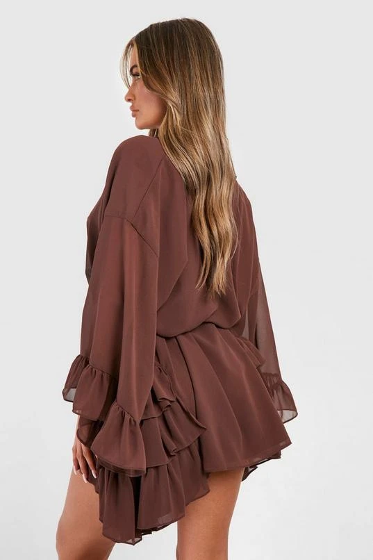 BOOHOO Ruffle Detail Smock Dress 2 BOOHOO Ruffle Detail Smock Dress - Image 2