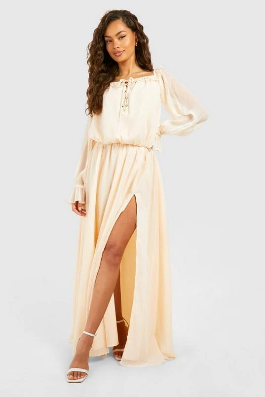 BOOHOO Blouson Chiffon Maxi Dress 3 BOOHOO Blouson Chiffon Maxi Dress - Image 3