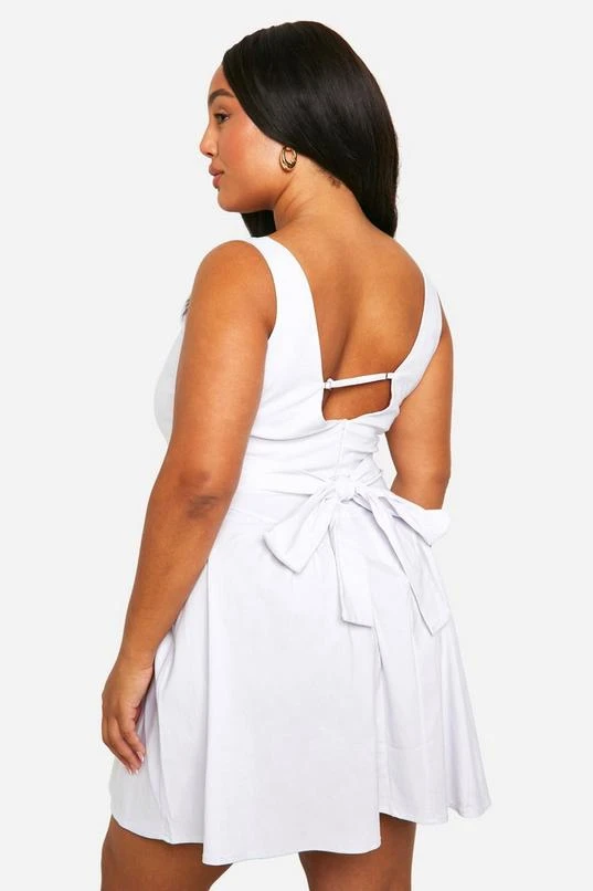 BOOHOO Plus Bengaline Milkmaid Mini Dress 2 BOOHOO Plus Bengaline Milkmaid Mini Dress - Image 2