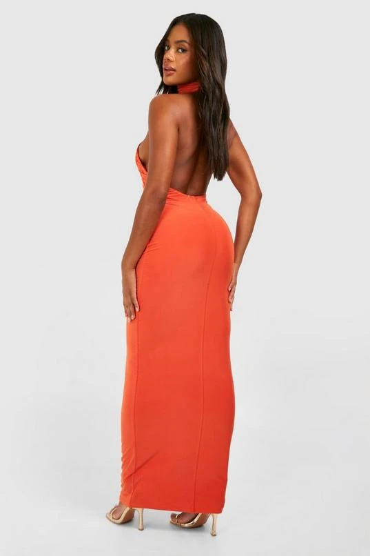 BOOHOO Racer Neck Slinky Maxi Dress 2 BOOHOO Racer Neck Slinky Maxi Dress - Image 2