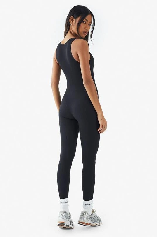 BOOHOO Contour Seamless Rib Scoop Neck Unitard Jumpsuit 2 BOOHOO Contour Seamless Rib Scoop Neck Unitard Jumpsuit - Image 2