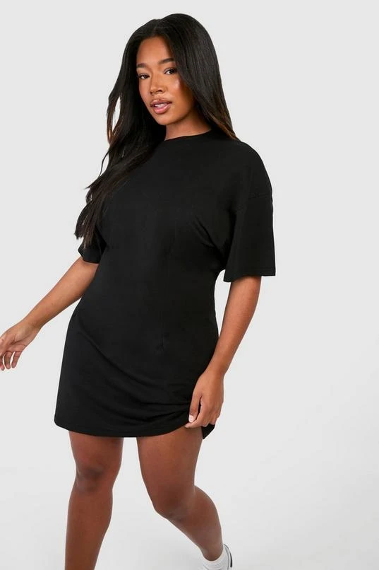 BOOHOO Plus A-line Structured T-shirt Dress 1 BOOHOO Plus A-line Structured T-shirt Dress