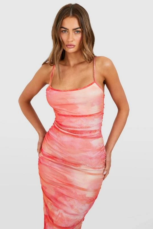 BOOHOO Strappy Mesh Floral Maxi Dress 4 BOOHOO Strappy Mesh Floral Maxi Dress - Image 4