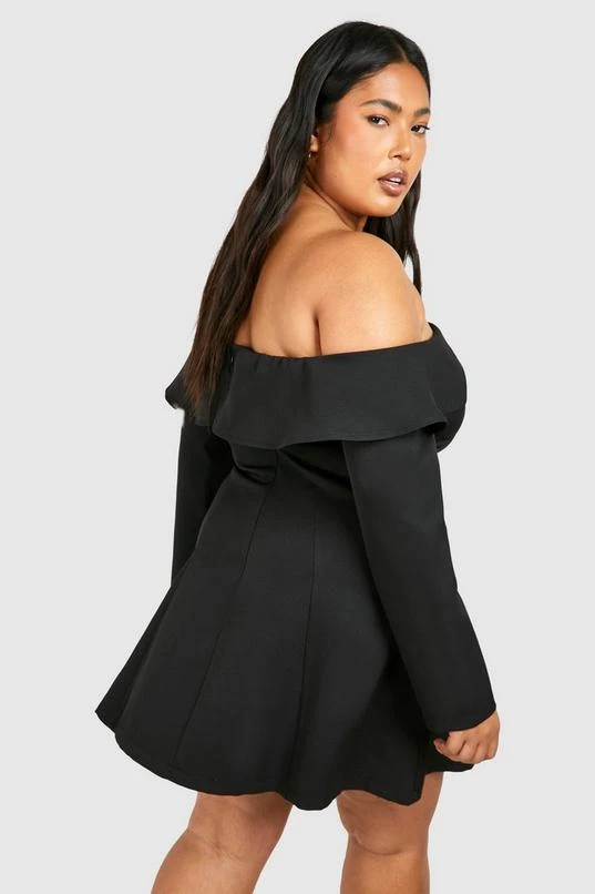 BOOHOO Plus Woven Off The Shoulder Mini Dress 2 BOOHOO Plus Woven Off The Shoulder Mini Dress - Image 2