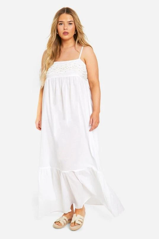 BOOHOO Plus Beaded Maxi Dress 1 BOOHOO Plus Beaded Maxi Dress