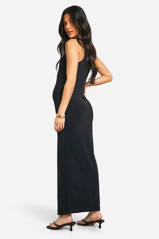 BOOHOO Maternity Premium Slinky Racer Neck Midaxi Dress 2 BOOHOO Maternity Premium Slinky Racer Neck Midaxi Dress - Image 2