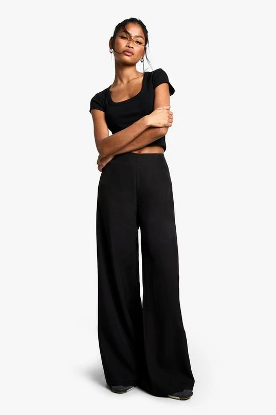 BOOHOO Wide Leg Dress Pants 3 BOOHOO Wide Leg Dress Pants - Image 3