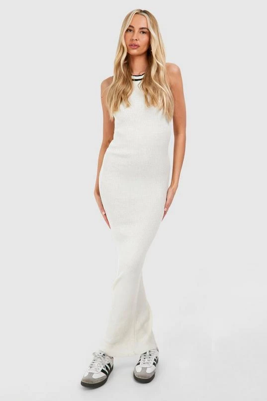 BOOHOO Tall Contrast Knitted Maxi Dress 1 BOOHOO Tall Contrast Knitted Maxi Dress