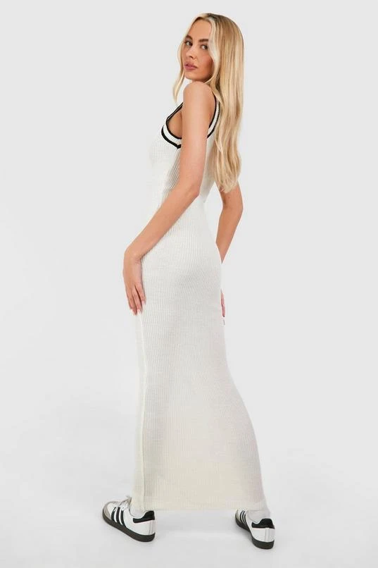 BOOHOO Tall Contrast Knitted Maxi Dress 2 BOOHOO Tall Contrast Knitted Maxi Dress - Image 2