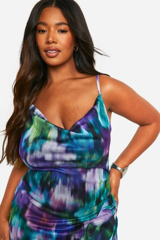 BOOHOO Plus Floral Mesh Ruffle Maxi Dress 4 BOOHOO Plus Floral Mesh Ruffle Maxi Dress - Image 4