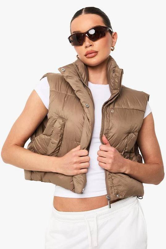 BOOHOO Cropped Padded Vest 1 BOOHOO Cropped Padded Vest