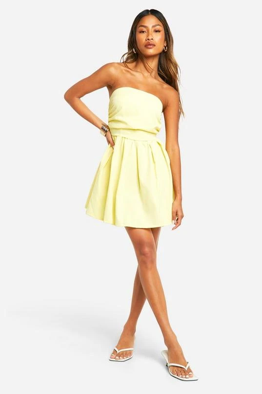 BOOHOO Ruched Bandeau Mini Dress 3 BOOHOO Ruched Bandeau Mini Dress - Image 3