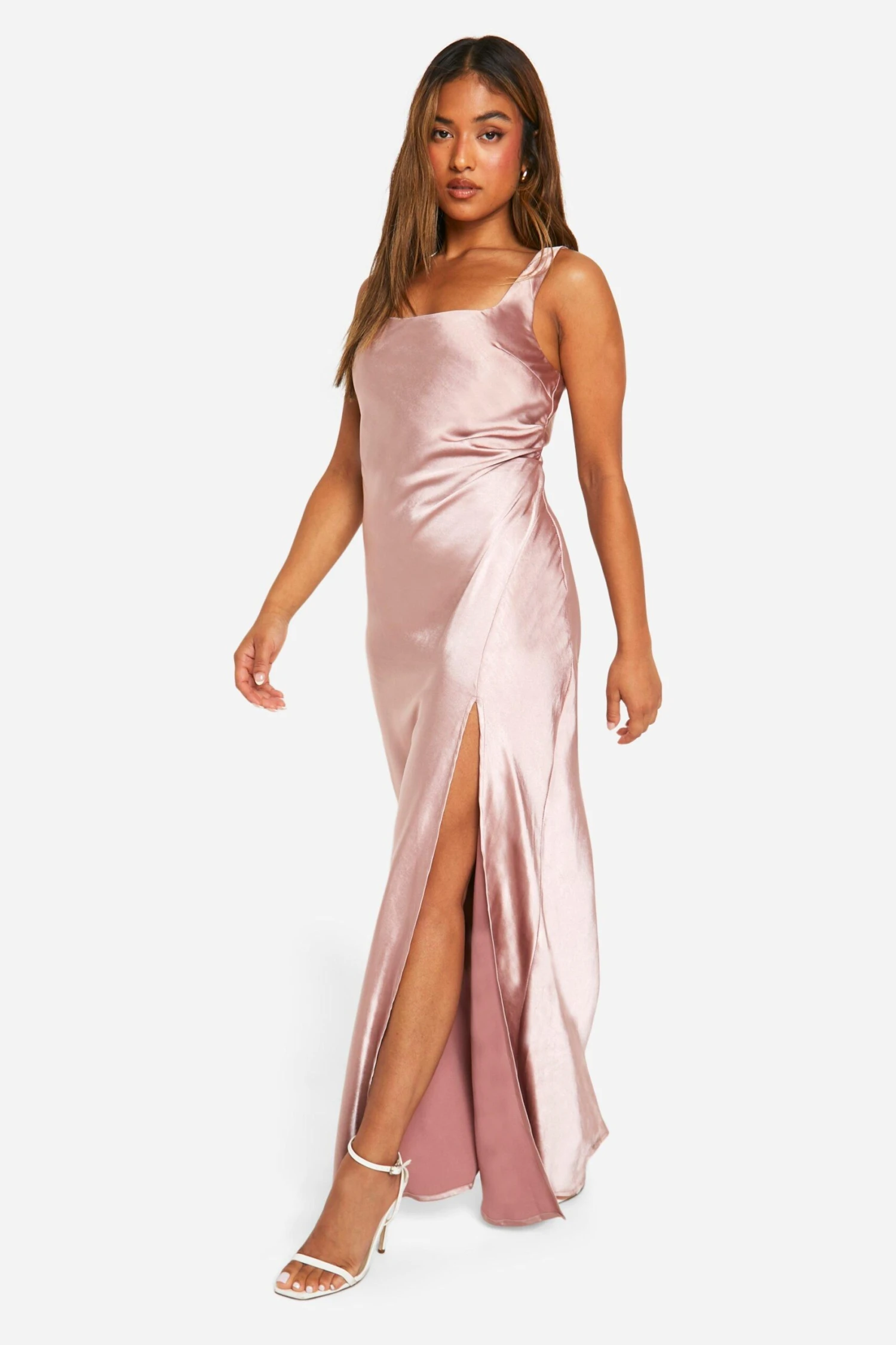 BOOHOO Petite Satin Square Neck Maxi Dress 5 BOOHOO Petite Satin Square Neck Maxi Dress - Image 5