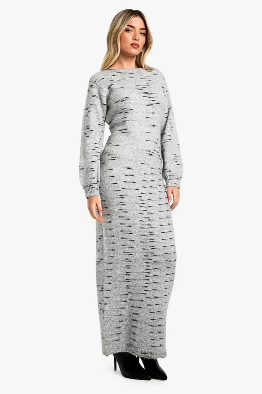 BOOHOO Soft Knit Marl Knitted Maxi Dress 3 BOOHOO Soft Knit Marl Knitted Maxi Dress - Image 3