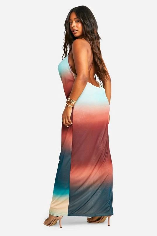 BOOHOO Plus Ombre Cowl Neck Maxi Dress 2 BOOHOO Plus Ombre Cowl Neck Maxi Dress - Image 2