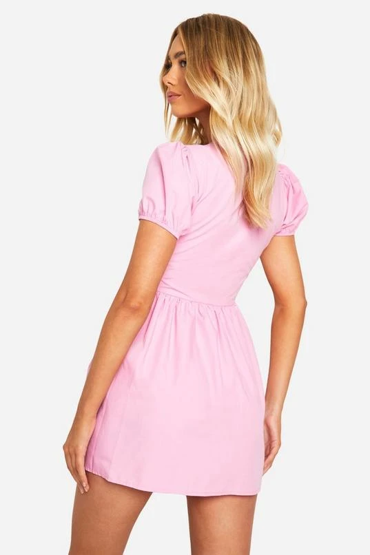 BOOHOO Bow Front Mini Smock Dress 2 BOOHOO Bow Front Mini Smock Dress - Image 2