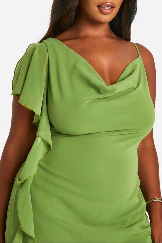 BOOHOO Plus Chiffon Cowl Neck Maxi Dress 4 BOOHOO Plus Chiffon Cowl Neck Maxi Dress - Image 4