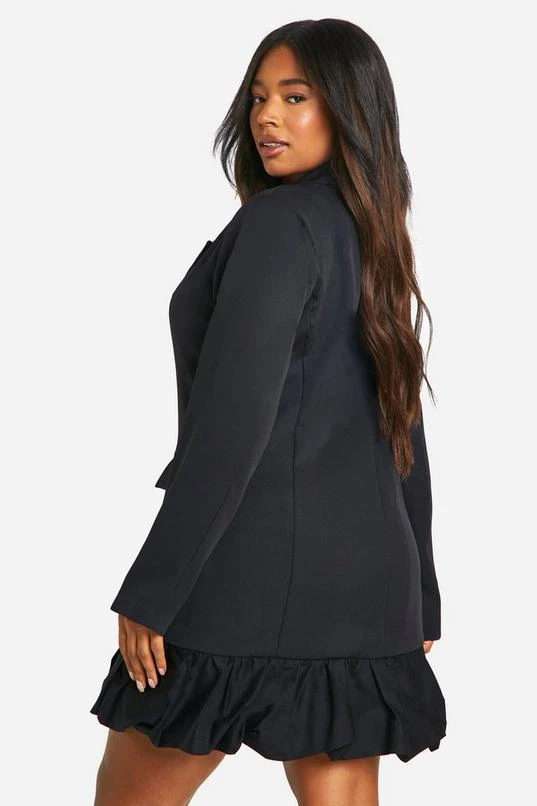 BOOHOO Plus Contrast Puff Ball Blazer Dress 2 BOOHOO Plus Contrast Puff Ball Blazer Dress - Image 2