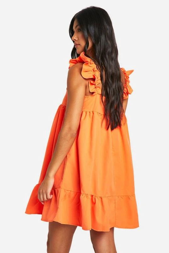 BOOHOO Maternity Frill Sleeve Smock Mini Dress 2 BOOHOO Maternity Frill Sleeve Smock Mini Dress - Image 2