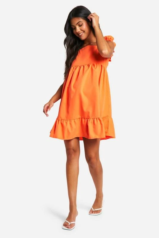 BOOHOO Maternity Frill Sleeve Smock Mini Dress 3 BOOHOO Maternity Frill Sleeve Smock Mini Dress - Image 3