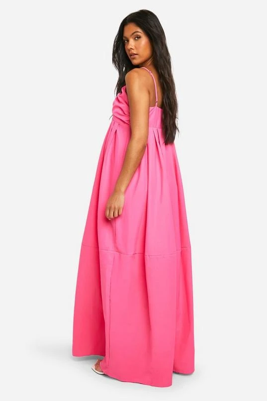 BOOHOO Maternity Linen Look Strappy Maxi Dress 2 BOOHOO Maternity Linen Look Strappy Maxi Dress - Image 2