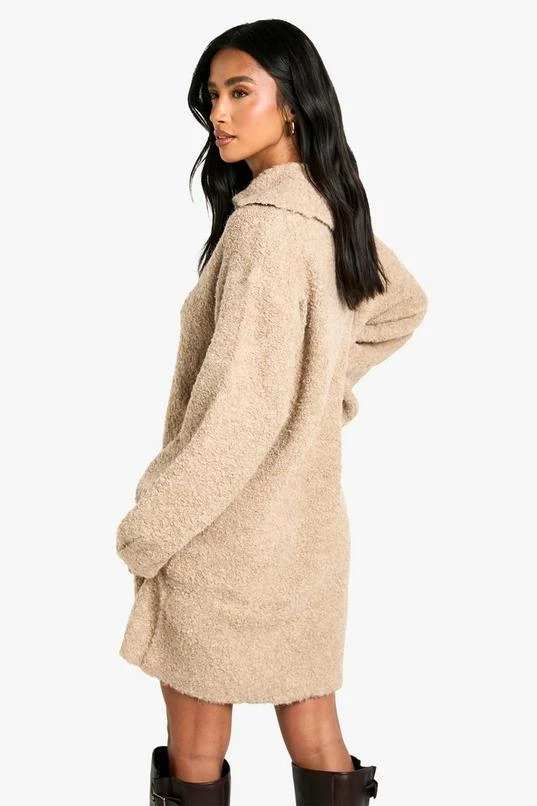 BOOHOO Petite Borg Oversized Collar Detail Mini Dress 2 BOOHOO Petite Borg Oversized Collar Detail Mini Dress - Image 2