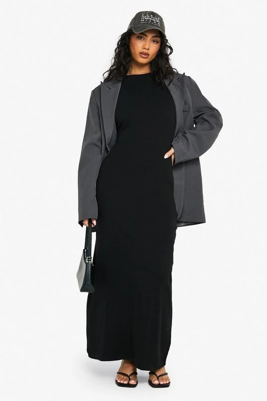 BOOHOO Basic Rib Fit And Flare Maxi 3 BOOHOO Basic Rib Fit And Flare Maxi - Image 3
