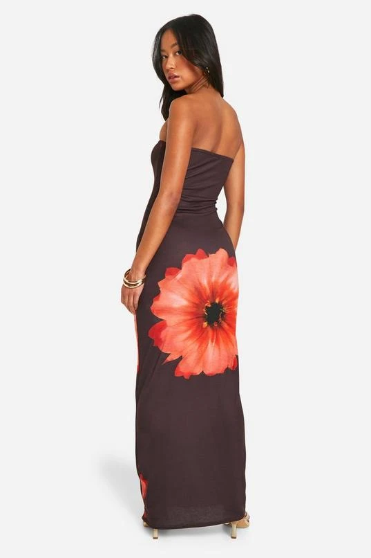 BOOHOO Floral Bandeau Maxi Dress 2 BOOHOO Floral Bandeau Maxi Dress - Image 2